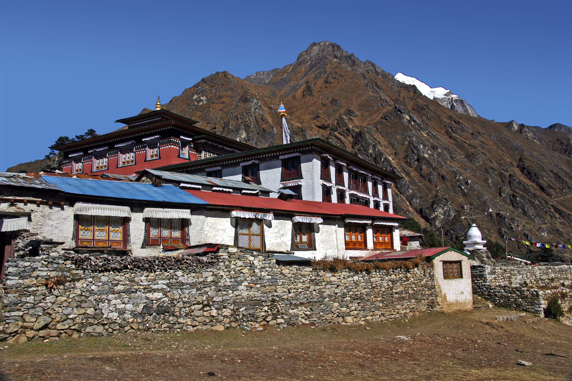 Tengboche Monastery below the peaks of the Khumbu